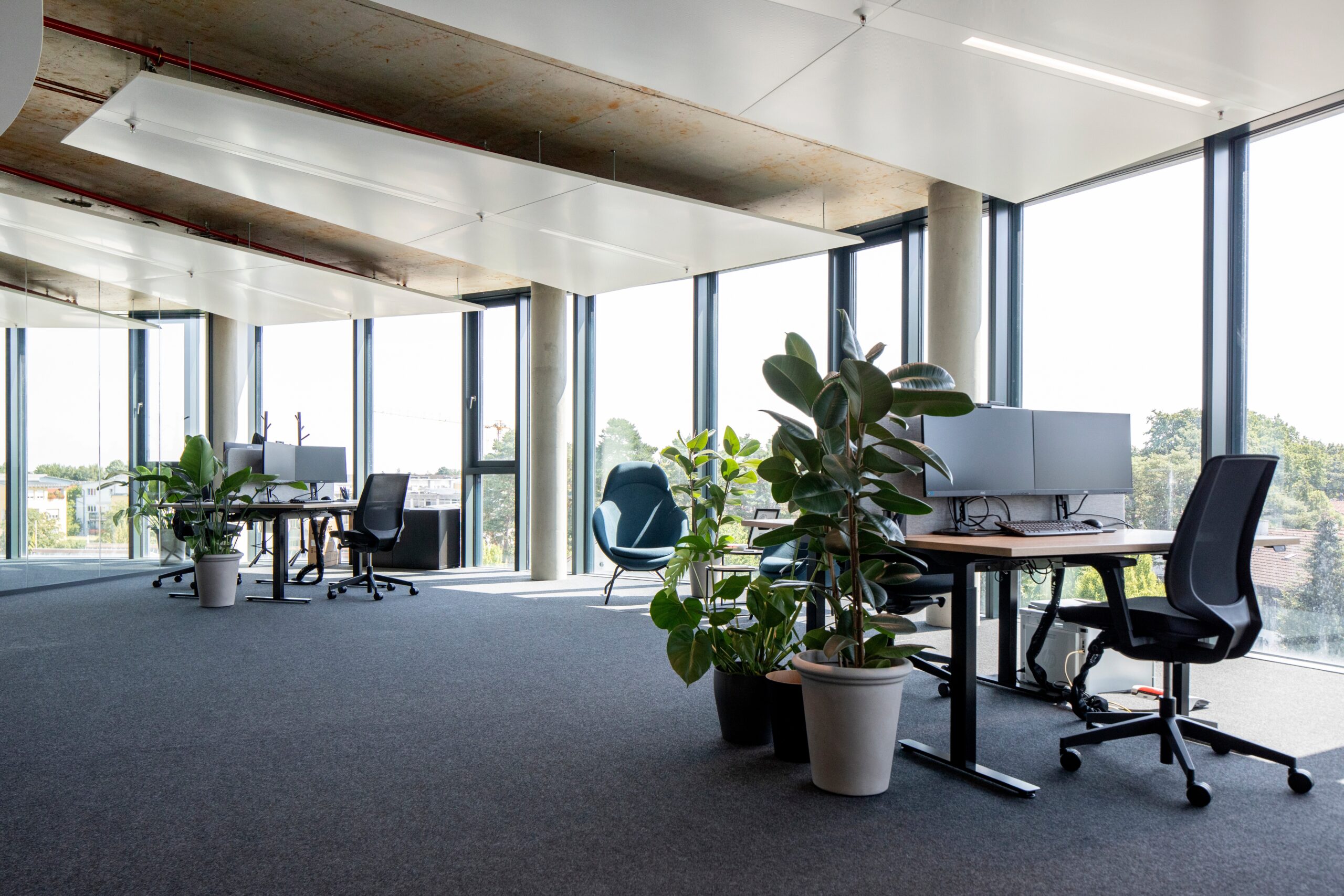 THE VIEW – abgeschlossene Open Space Einheit im modernen Turm — Bürofläche im THE VIEW Campus, Ottobrunn